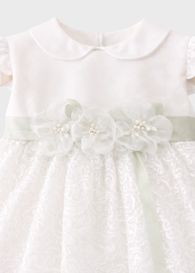 Abito Cerimonia Pizzo Macramè FB081 corredino e abbigliamento neonato | NANU' BABY