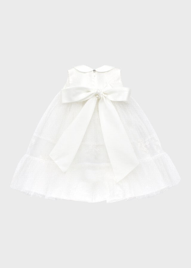 Abito Cerimonia Pizzo Pois FB099 corredino e abbigliamento neonato | NANU' BABY