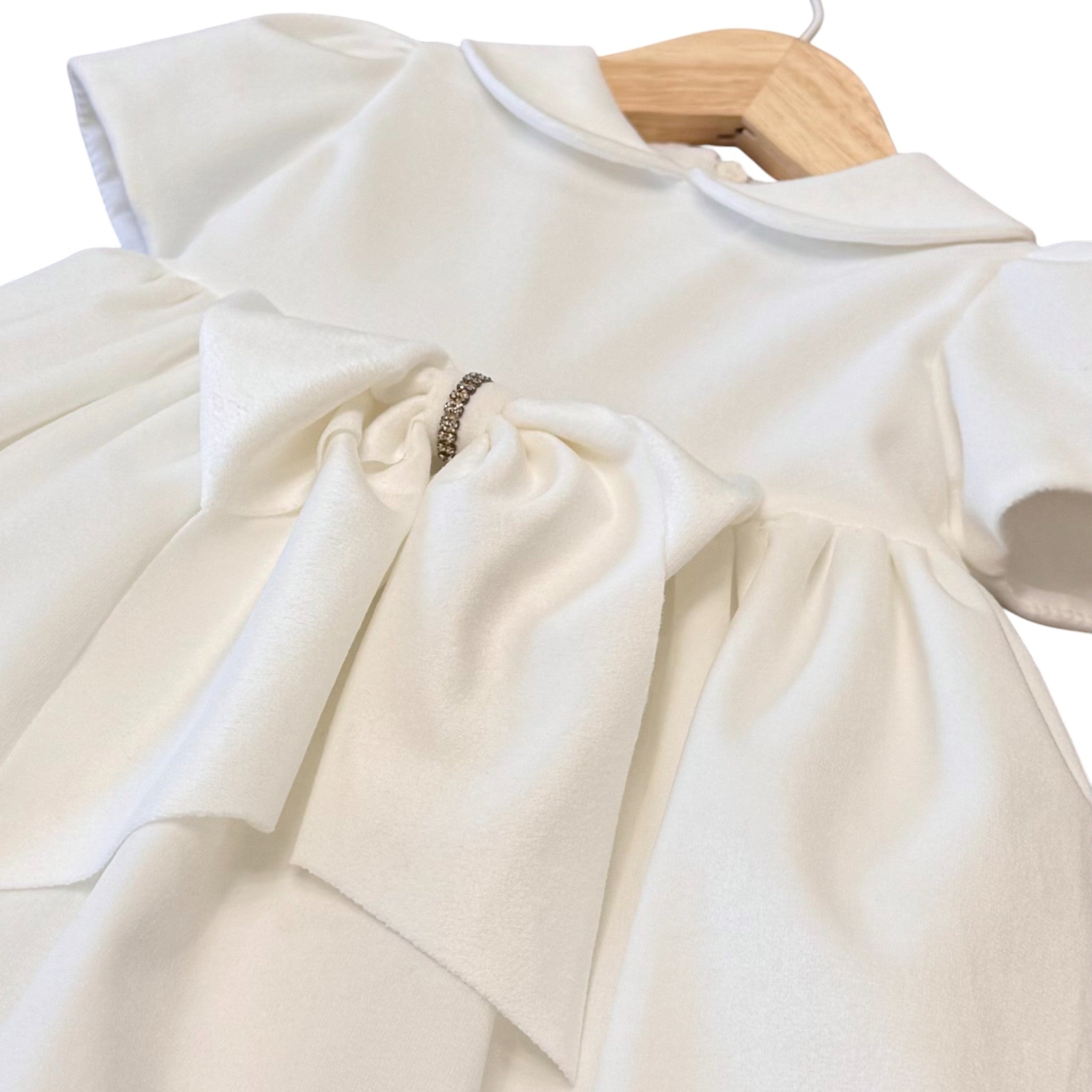 Abito Cerimonia Poliestere Vaniglia IM327MC corredino e abbigliamento neonato | NANU' BABY