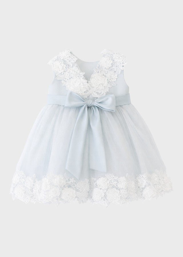 Abito Cerimonia Tulle Azzurro FB083/AP corredino e abbigliamento neonato | NANU' BABY