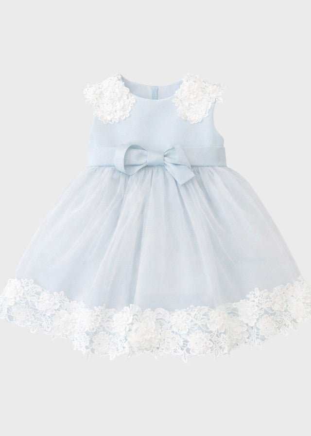 Abito Cerimonia Tulle Azzurro FB083/AP corredino e abbigliamento neonato | NANU' BABY