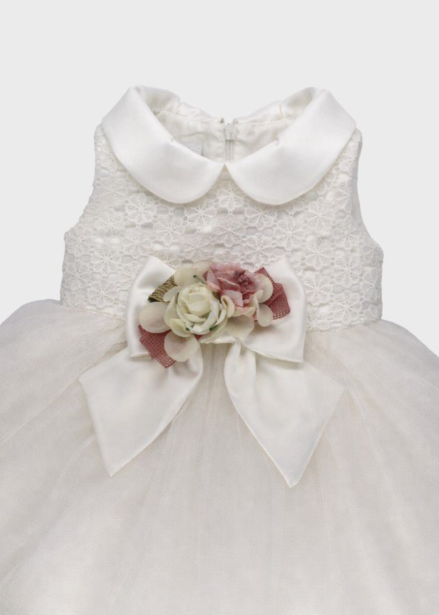 Abito Cerimonia Tulle Bianco corredino e abbigliamento neonato | NANU' BABY