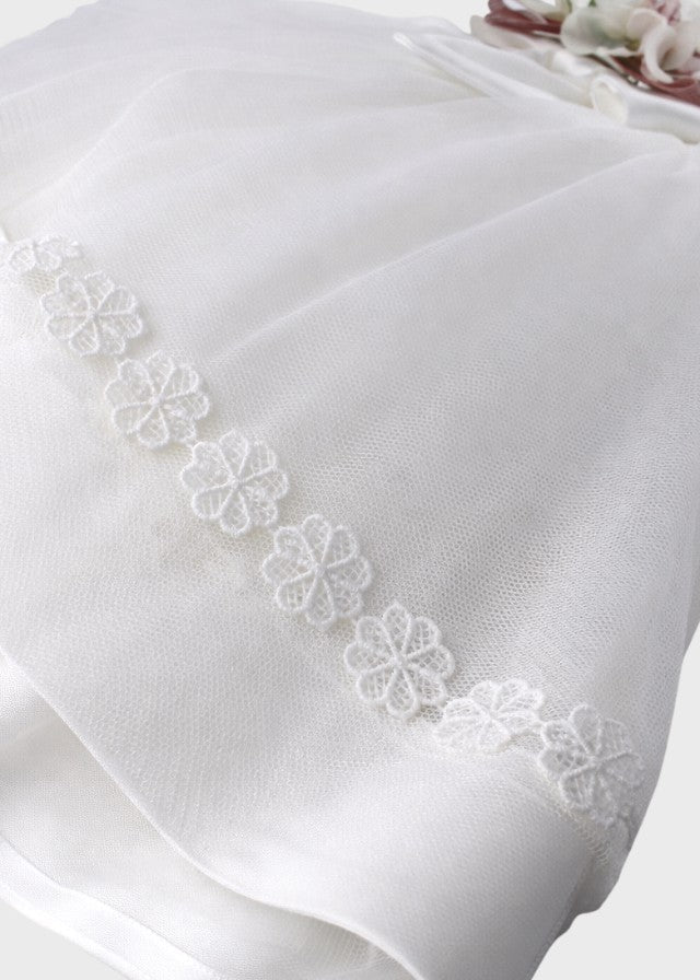 Abito Cerimonia Tulle Bianco corredino e abbigliamento neonato | NANU' BABY