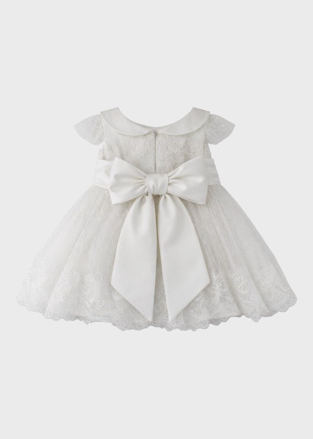 Abito Cerimonia Tulle Bianco FB082 corredino e abbigliamento neonato | NANU' BABY