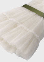 Abito Cerimonia Tulle Bianco FN108470/4662 corredino e abbigliamento neonato | NANU' BABY