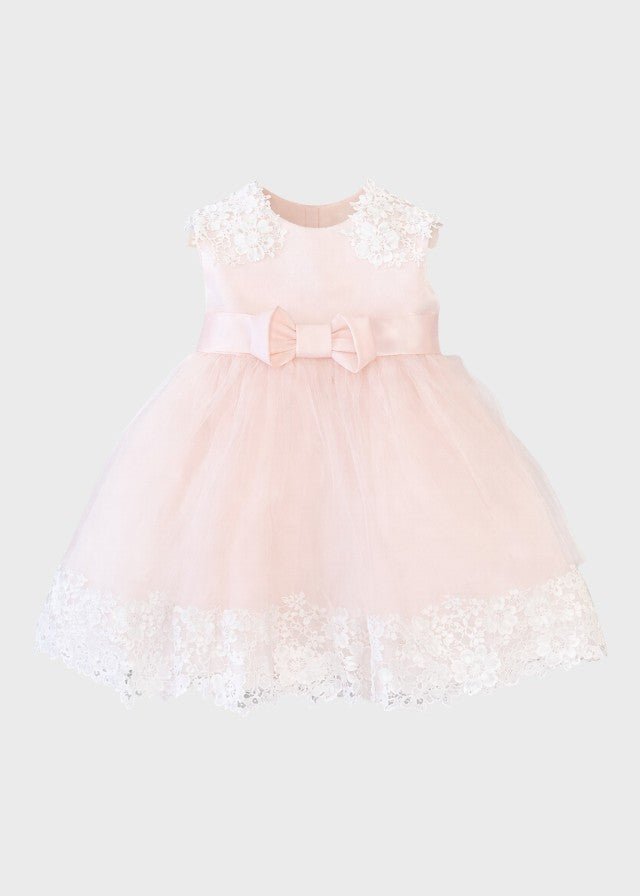 Abito Cerimonia Tulle Rosa FB083/R corredino e abbigliamento neonato | NANU' BABY