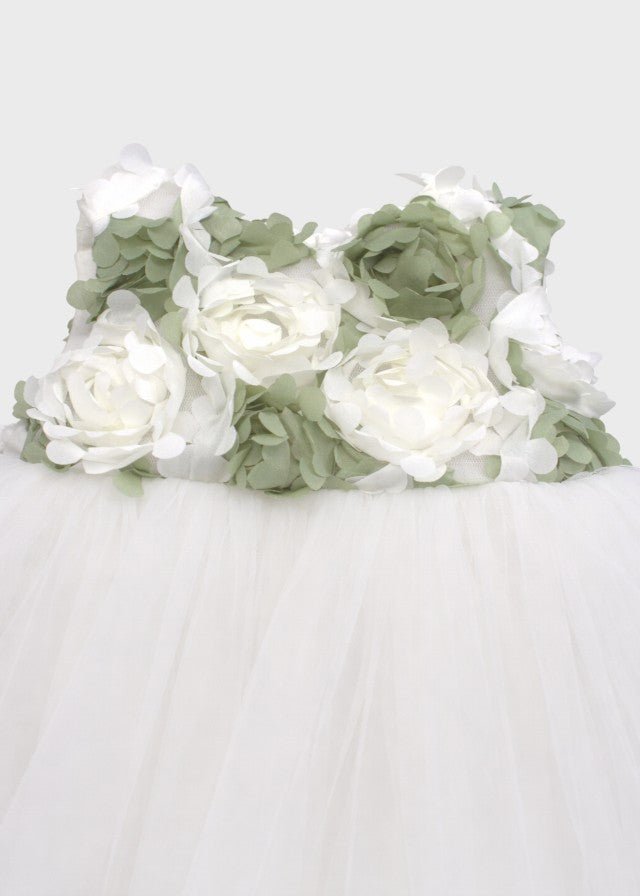 Abito Cerimonia Tulle Verde EV305 corredino e abbigliamento neonato | NANU' BABY