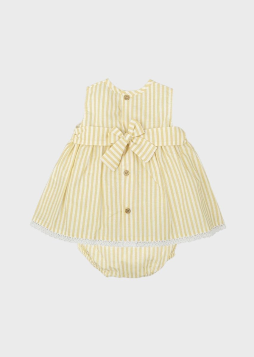 Abito Cotone Coulotte Giallo 91428 corredino e abbigliamento neonato | NANU' BABY