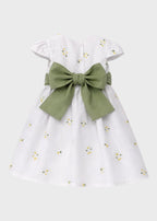 Abito Cotone Margherite Panna PC05200 corredino e abbigliamento neonato | NANU' BABY