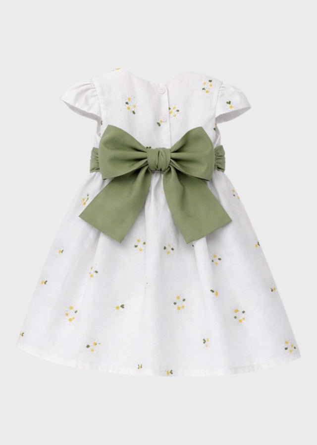 Abito Cotone Margherite Panna PC05200 corredino e abbigliamento neonato | NANU' BABY