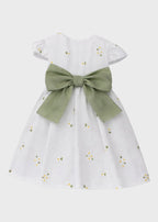 Abito Cotone Margherite Panna PC05200 corredino e abbigliamento neonato | NANU' BABY