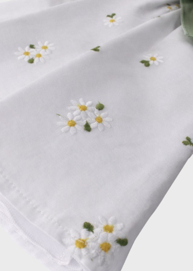 Abito Cotone Margherite Panna PC05200 corredino e abbigliamento neonato | NANU' BABY