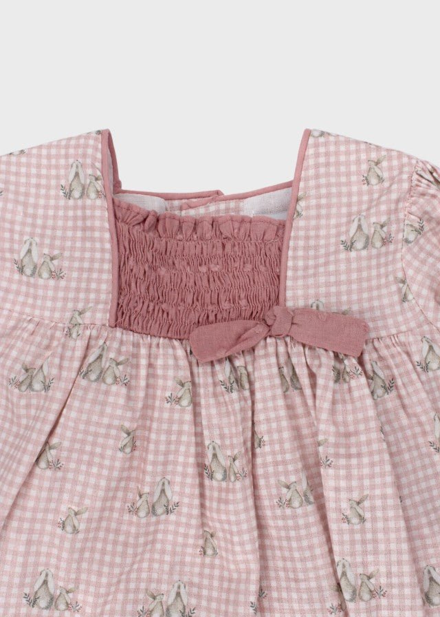 Abito Coulotte Coniglietti Rosa 0044/25 corredino e abbigliamento neonato | NANU' BABY