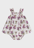 Abito Coulotte Fiori Lilla 0333/17 corredino e abbigliamento neonato | NANU' BABY