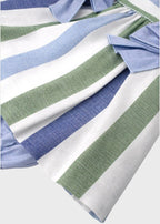 Abito Coulotte Righe Azzurro 0332/27 corredino e abbigliamento neonato | NANU' BABY