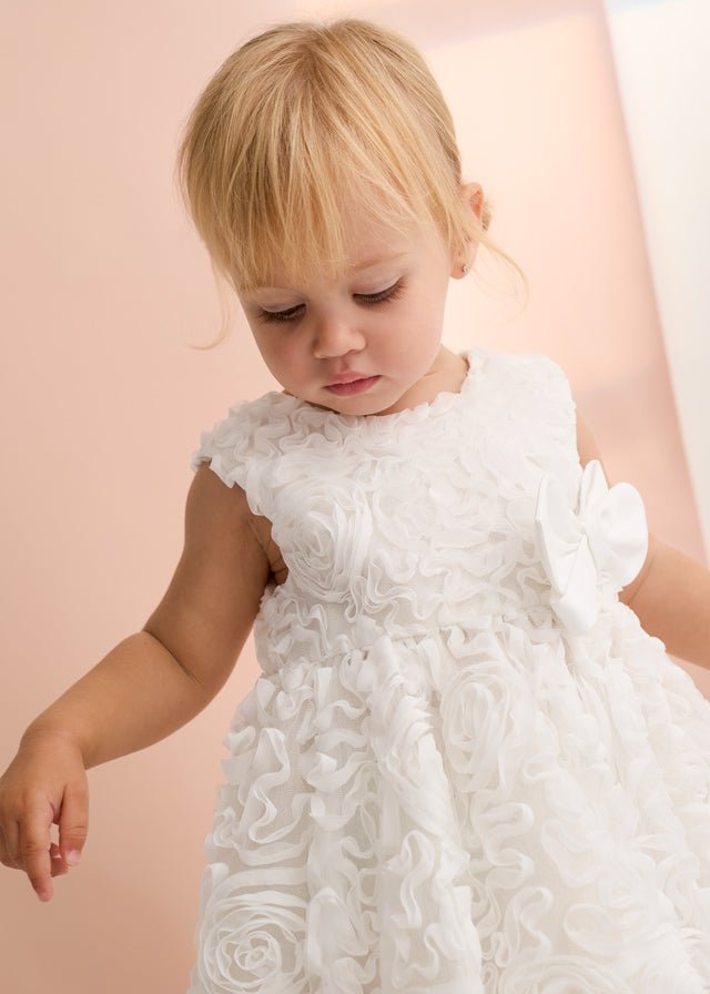 Abito Elegante Cerimonia Bianco 5004/3 corredino e abbigliamento neonato | NANU' BABY
