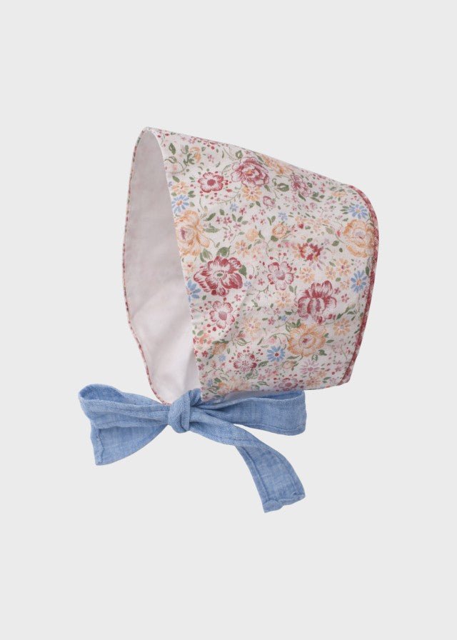 Abito Fiorellini Cuffietta Corallo 0154/48 corredino e abbigliamento neonato | NANU' BABY