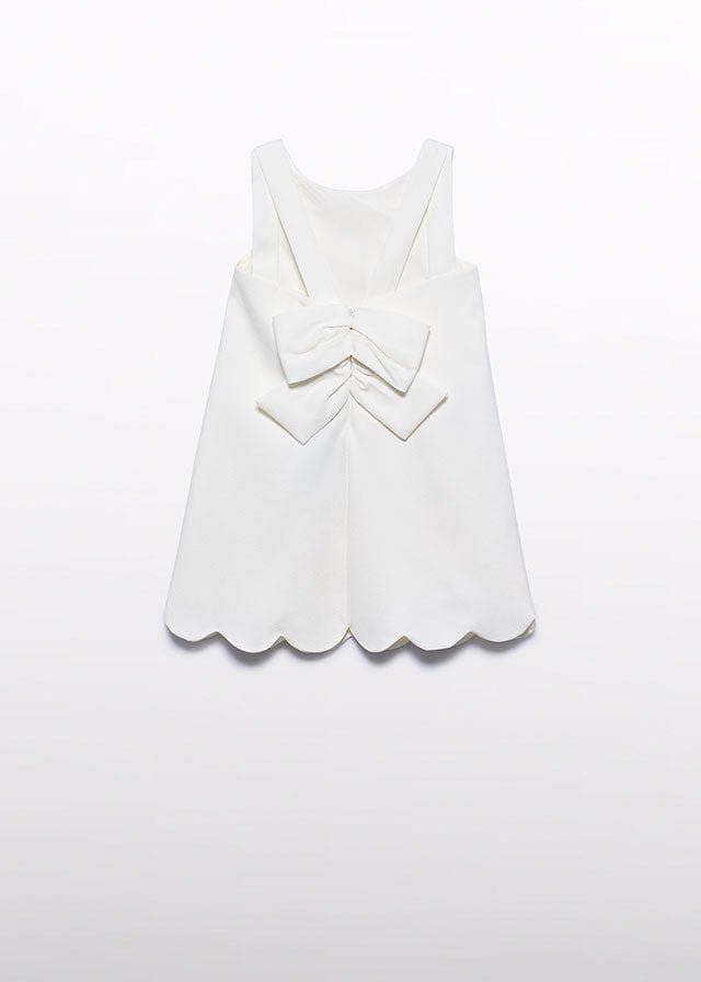 Abito Fiori Bordo Smerlato 5055/3 corredino e abbigliamento neonato | NANU' BABY