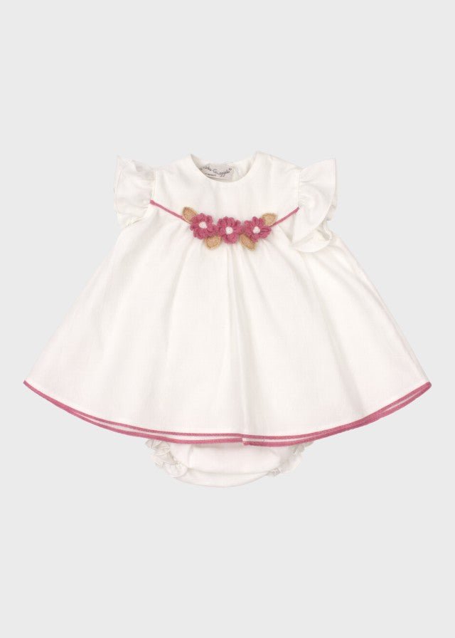 Abito Margherite Applicate Tortora ZULEYA/AB - T corredino e abbigliamento neonato | NANU' BABY