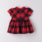 Abito Tessuto Check Con Manica Bimba Rosso 3F725/2253