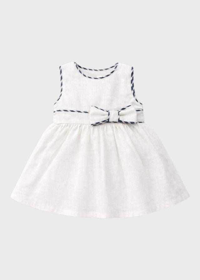 Abito Neonata Misto Lino Righina Panna C63239 corredino e abbigliamento neonato | NANU' BABY