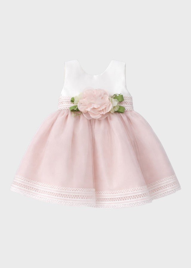 Abito Pizzo Pois Rosa GG2634I corredino e abbigliamento neonato | NANU' BABY