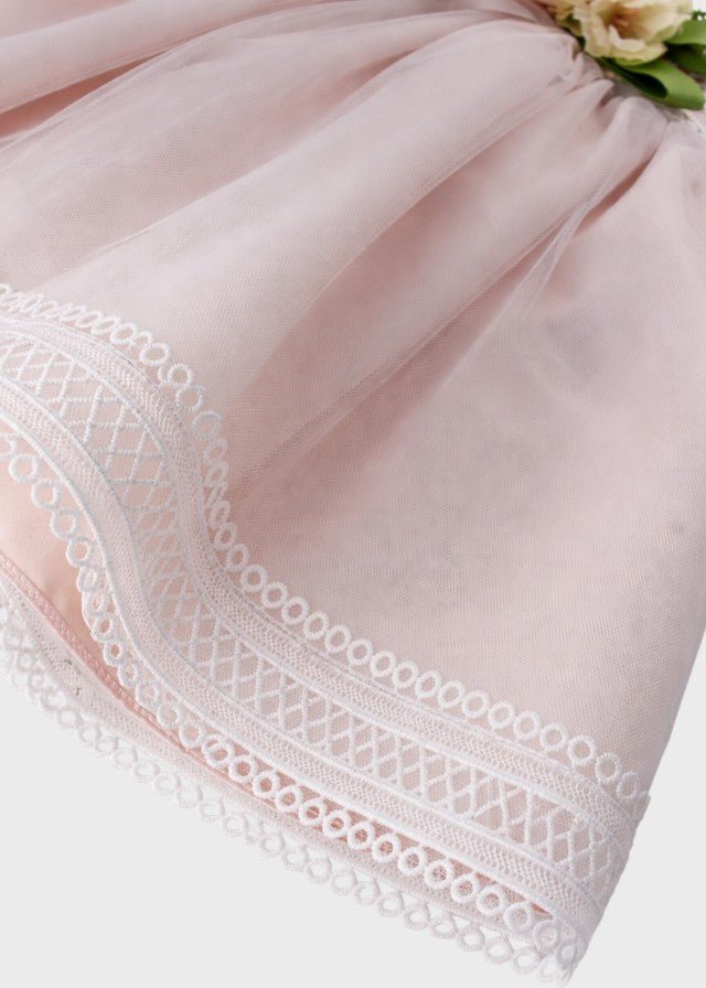 Abito Pizzo Pois Rosa GG2634I corredino e abbigliamento neonato | NANU' BABY