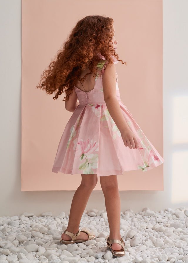 Abito Stampa Floreale Rosa 5033/6 corredino e abbigliamento neonato | NANU' BABY