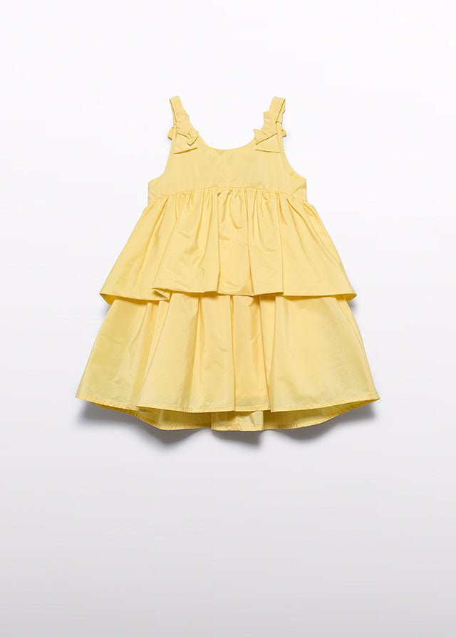 Abito Taffetà Volant Giallo 5041/72 corredino e abbigliamento neonato | NANU' BABY