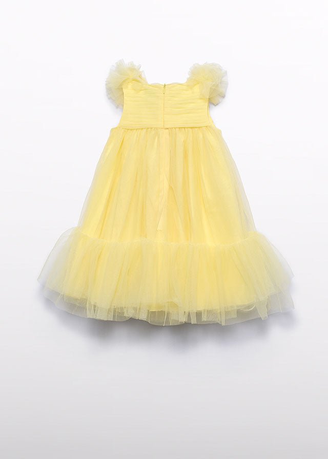 Abito Tulle Volant Giallo 5039/68 corredino e abbigliamento neonato | NANU' BABY
