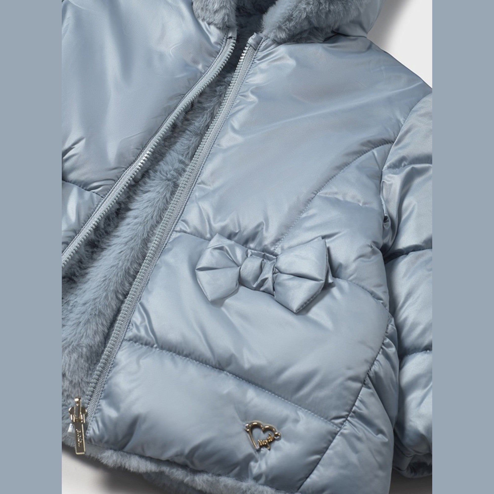 giubbotto reversibile pelo Bimba CIELO 2435/79 -  NANU' BABY