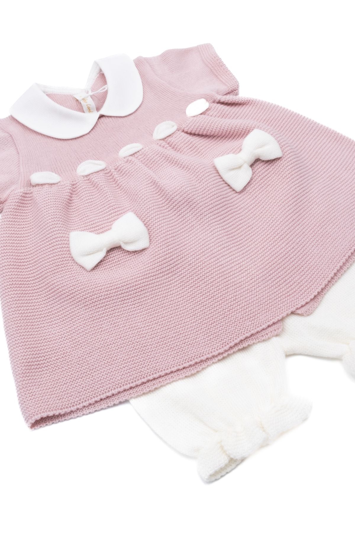 Completo nascita Fiocchetti 2 pezzi Bimba ROSA ANTICO 5739/463