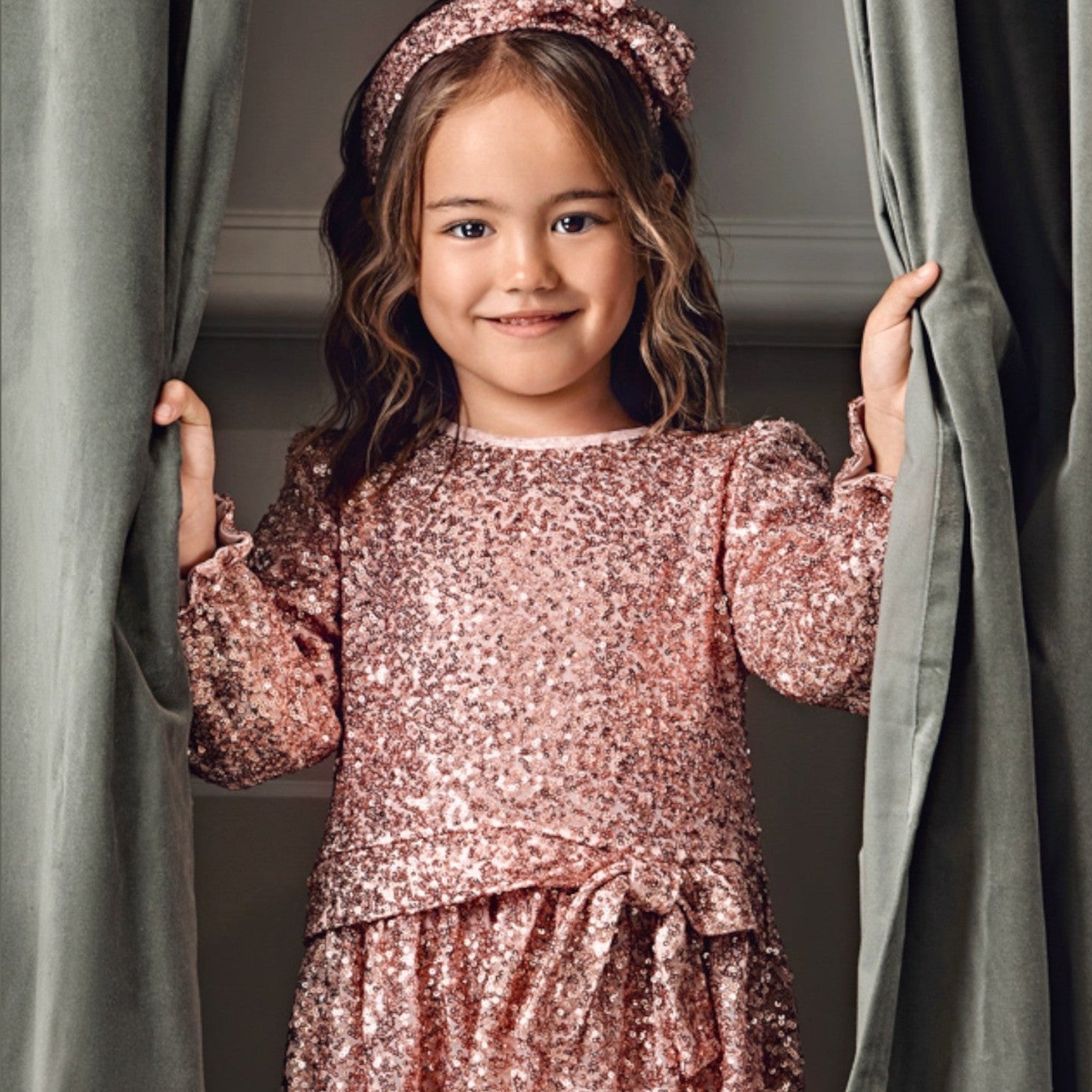 Abito paillettes Bimba Rosa 5531/46 -  NANU' BABY