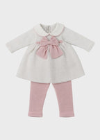 Completo Cotone Fiocco Bianco Rosa 478