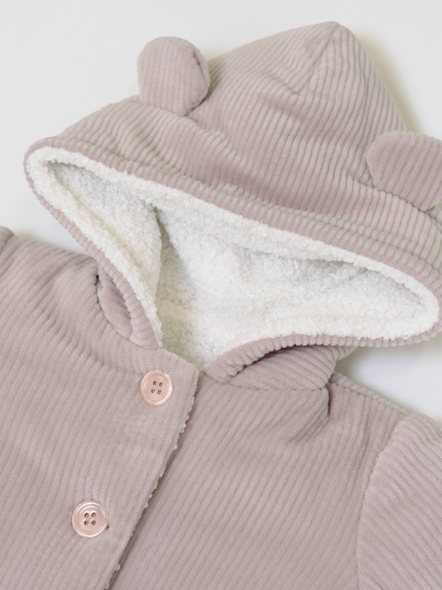 Cappottino con Cappuccio Orsetto Bimba ROSA IN5940/R -  NANU' BABY