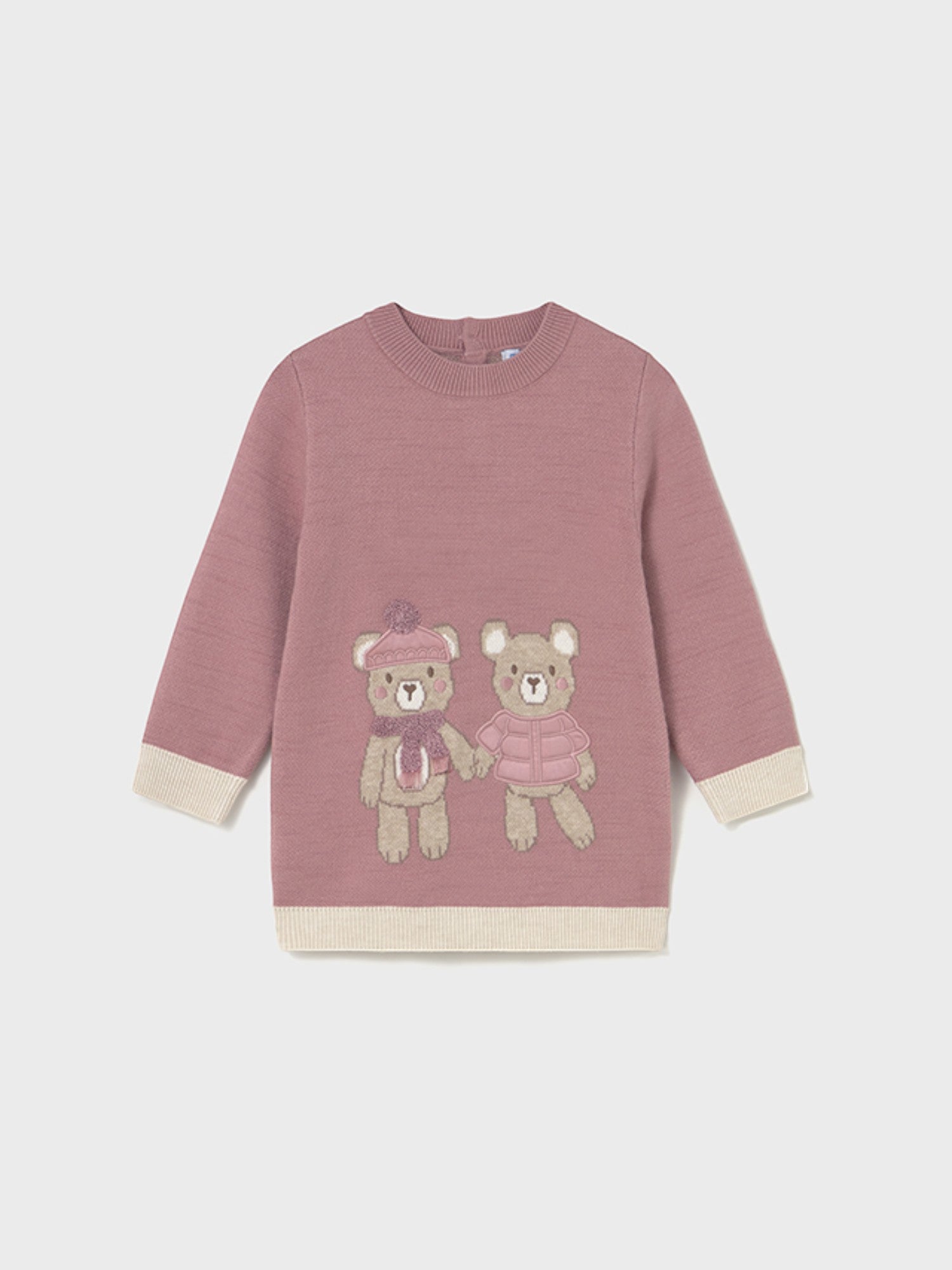 Abito maglia jacquard Bimba Rosa 2911/31 -  NANU' BABY