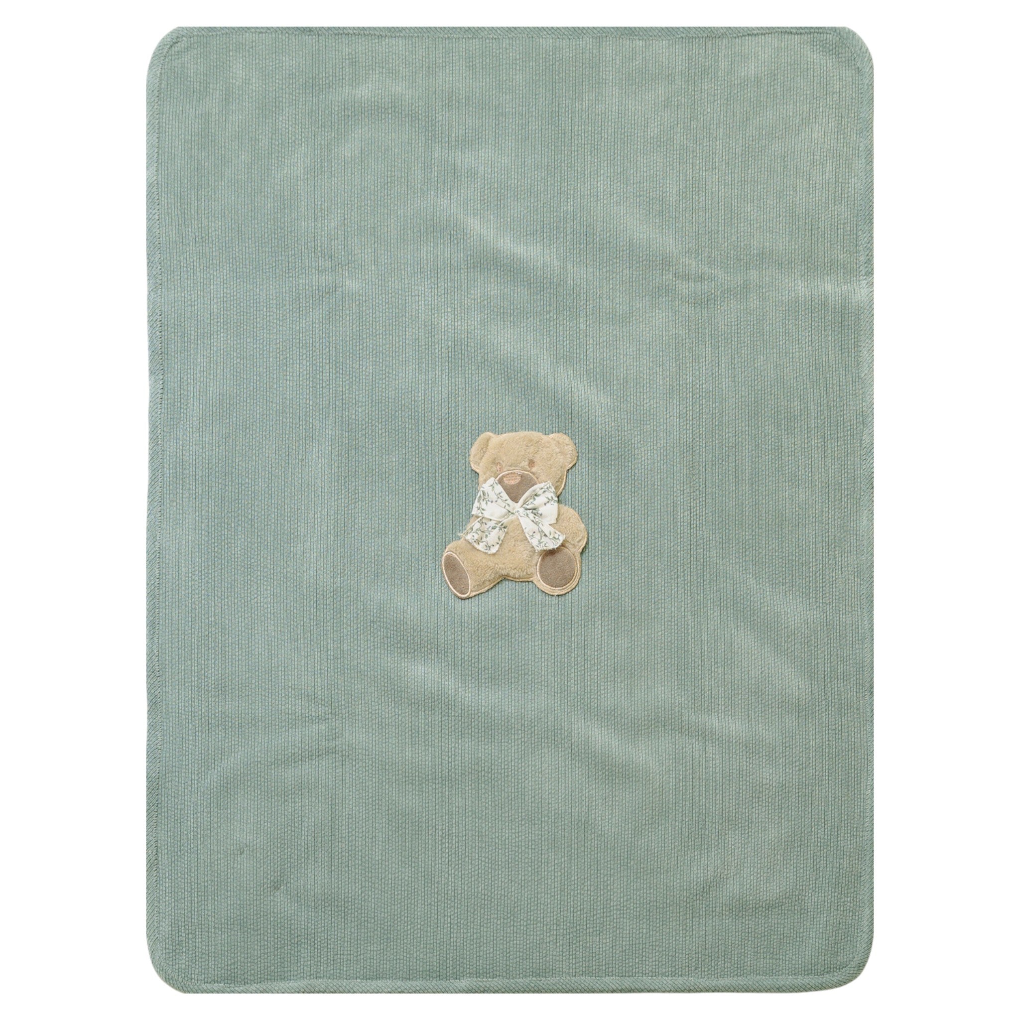 Green Chenille Baby Blanket by SARTORIA DEI PICCOLI (code LC1102)