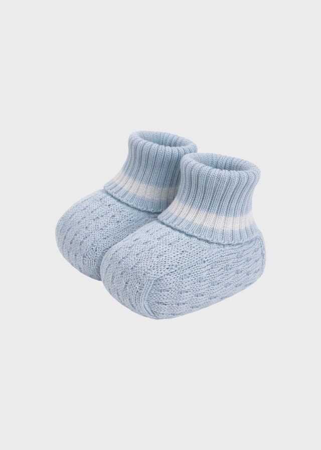 Babbucce Cotone Cielo Vaniglia EK50S corredino e abbigliamento neonato | NANU' BABY