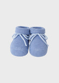 Babbucce Cotone Laccetto Cielo Petalo 751 corredino e abbigliamento neonato | NANU' BABY
