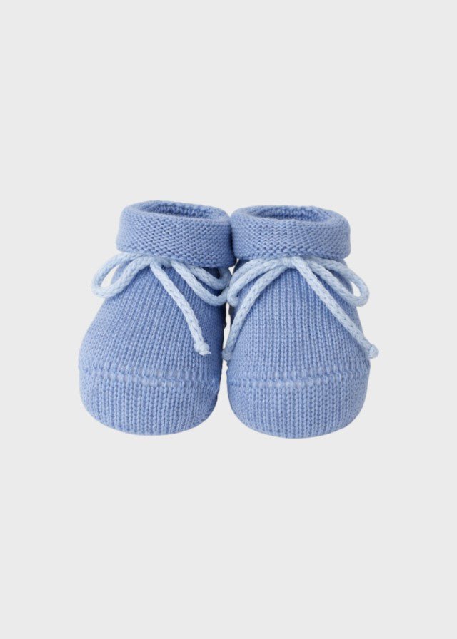 Babbucce Cotone Laccetto Cielo Petalo 751 corredino e abbigliamento neonato | NANU' BABY