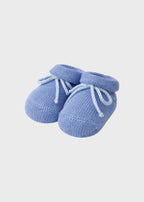 Babbucce Cotone Laccetto Cielo Petalo 751 corredino e abbigliamento neonato | NANU' BABY