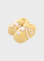 Babbucce Cotone Pon Pon Giallo 3430/754 corredino e abbigliamento neonato | NANU' BABY