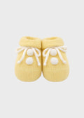 Babbucce Cotone Pon Pon Giallo 3430/754 corredino e abbigliamento neonato | NANU' BABY