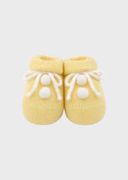 Babbucce Cotone Pon Pon Giallo 3430/754 corredino e abbigliamento neonato | NANU' BABY
