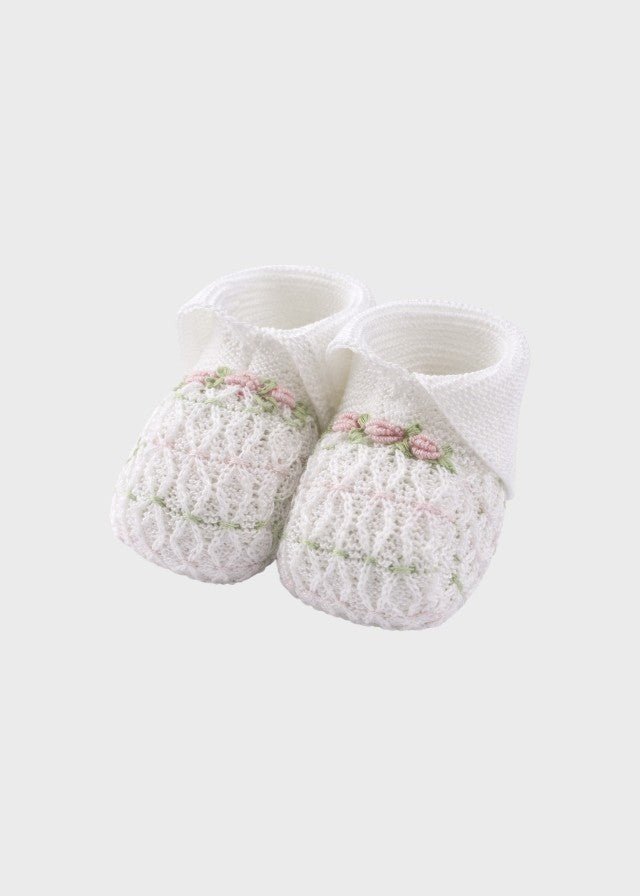 Babbucce Cotone Rosa Pesco EK13S corredino e abbigliamento neonato | NANU' BABY