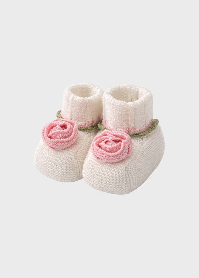 Babbucce Cotone Rosa Pesco EK18S corredino e abbigliamento neonato | NANU' BABY