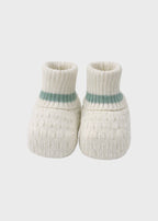 Babbucce Cotone Vaniglia Verde EK50SV corredino e abbigliamento neonato | NANU' BABY