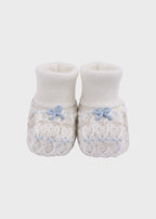 Babbucce Punto Smock Cielo EK65S/C corredino e abbigliamento neonato | NANU' BABY