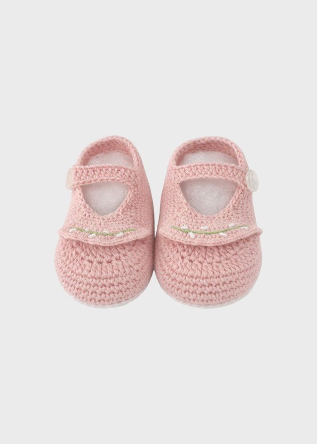 Babbucce Punto Smok Rosa SOFIA/SC corredino e abbigliamento neonato | NANU' BABY