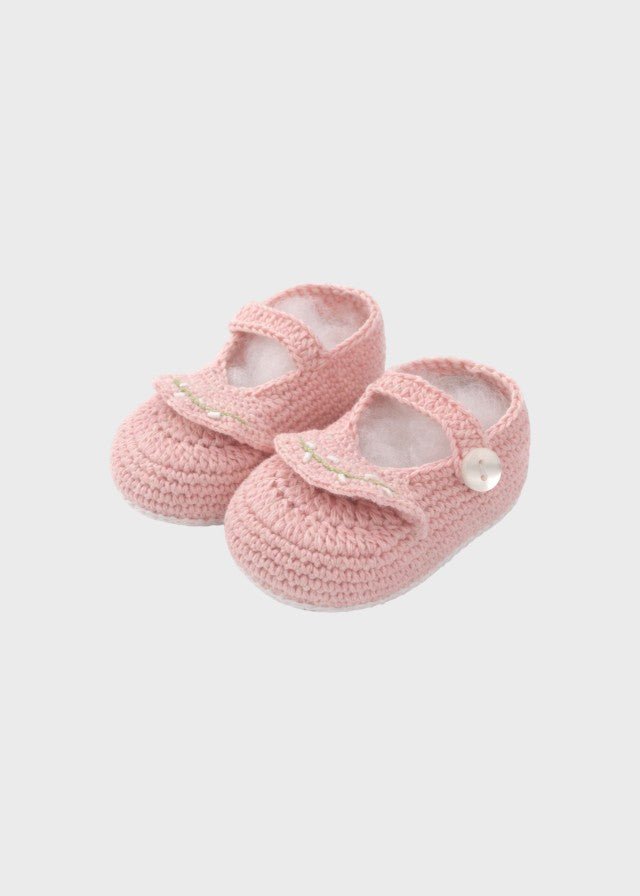 Babbucce Punto Smok Rosa SOFIA/SC corredino e abbigliamento neonato | NANU' BABY
